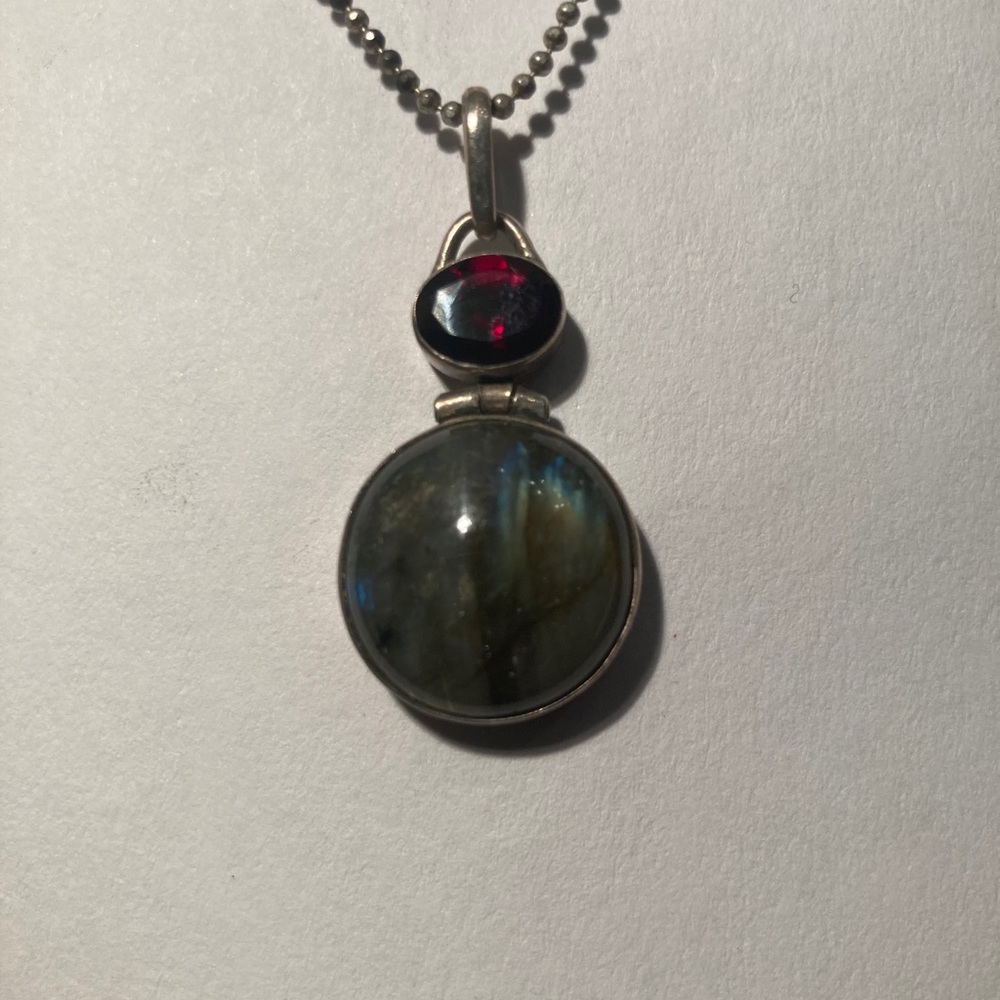 Moonstone and Garnet necklace
